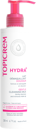 Topicrem Hydra+ Lait Demaquillant Douceur Fl 200ml 2