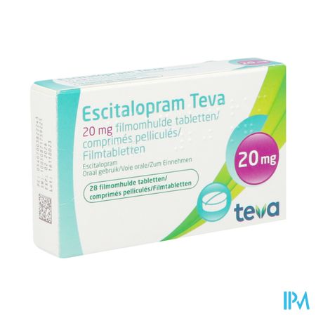 Escitalopram 20mg Teva Filmomh Tabl 28 X 20mg