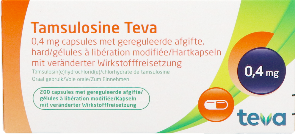 Tamsulosine Teva Caps 200 X 0,4mg 1
