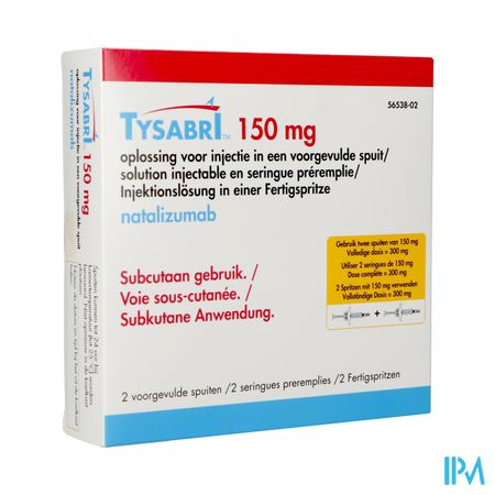 Tysabri 150mg Sol Inj Seringue Preremplie 2x1ml