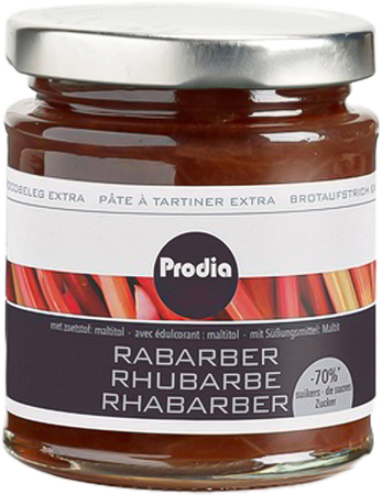 Prodia Broodbeleg Extra Rabarb.maltit.215g Revogan 2