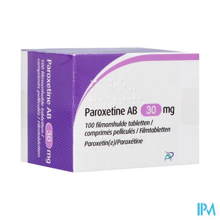 Paroxetine Ab 30mg Comp Pell 100 X 30mg