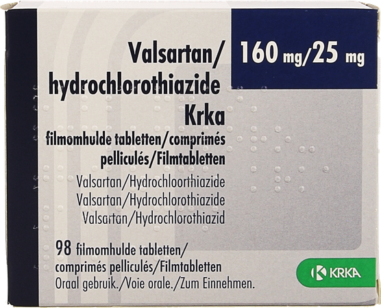 Valsartan Hct Krka 160mg/25,0mg Filmomh Tabl 98 1