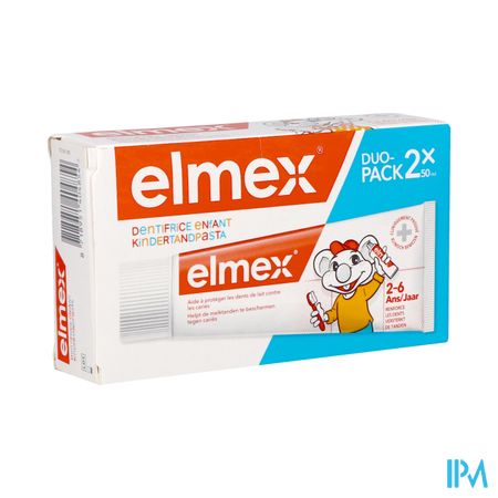 Elmex Tandpasta Kind 2-6 Jaar 2x50ml