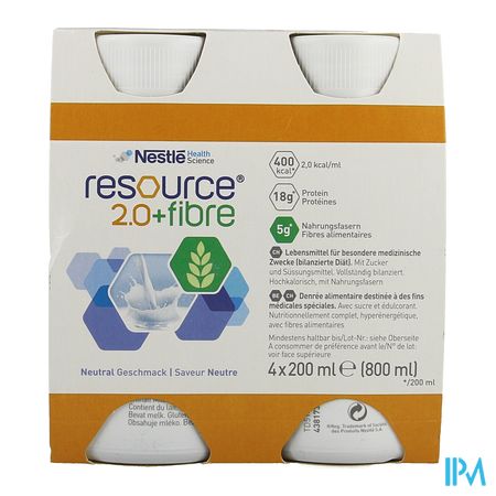 Resource 2.0 Fibre Neutre 4x200ml 12100792 2