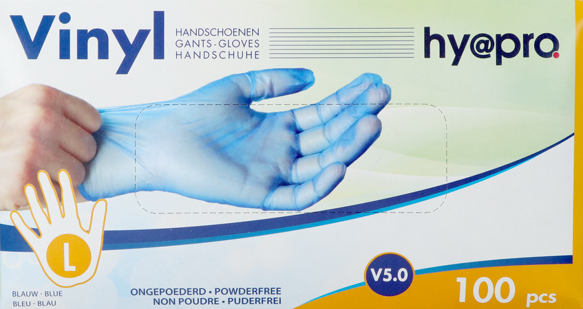 Pharmex Handschoenen Blauw Vinyl l Poedervrij 100 2