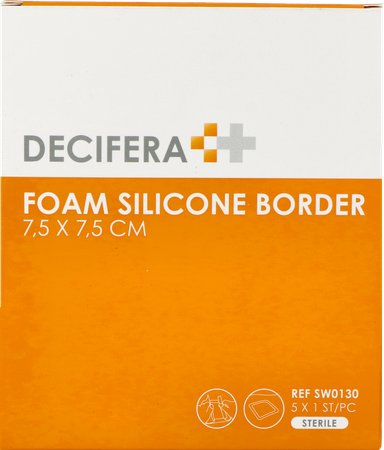 Decifera Foam Silicone Border 7,5x 7,5cm 5 1