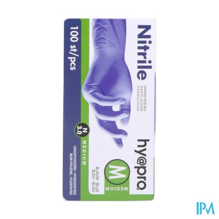 Pharmex Gants Nitril Bleu S/poudre M 100