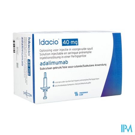 Idacio 40mg/0,8ml Opl Inj 50mg/ml Voorgev.spuit 6