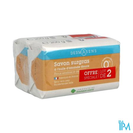 Marque V Dermasens Zeep Overvet Neutraal 2x200g