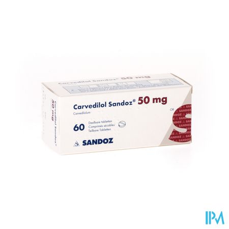 Carvedilol Sandoz Comp 60 X 50mg