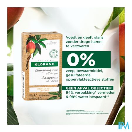Klorane Capil. Sh Solid Mango 80g 19