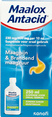 Maalox Antacid 230mg/400mg/10ml Susp Oraal 250ml 2