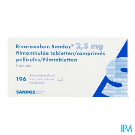 Rivaroxaban Sandoz 2,5mg Filmomh Tabl 196 1