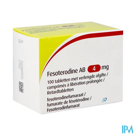 Fesoterodine Ab 4mg Liberation Prolongee Comp 100