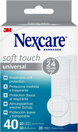 Nexcare 3m Soft Touch Universal Assort. Strips 40 4