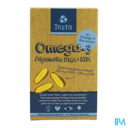 Testa Omega 3 Huile Algues Dha/epa Softgels 60