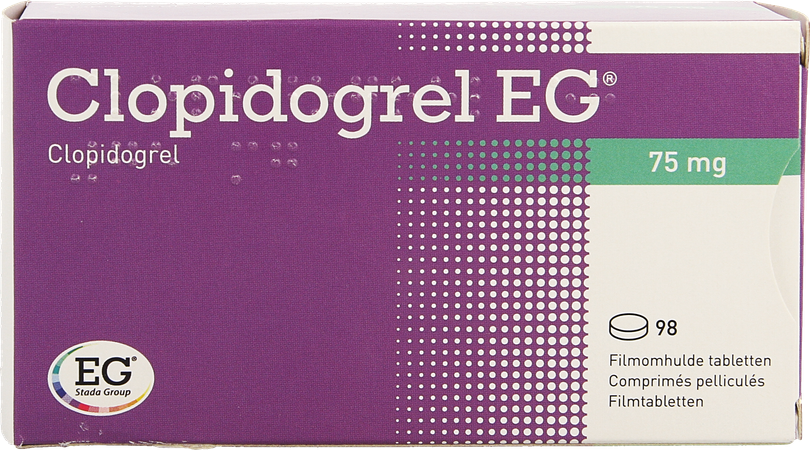 Clopidogrel EG 75 Mg Tabl Pell 98 X 75 Mg 1