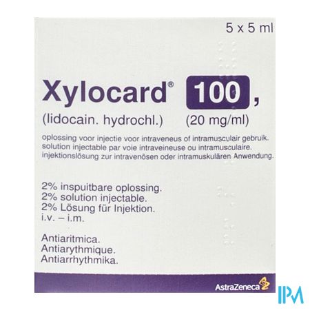 Xylocard 100 Amp 5x5ml 20mg/ml 4