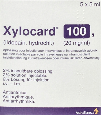 Xylocard 100 Amp 5x5ml 20mg/ml 4
