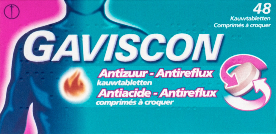 Gaviscon Antizuur-antireflux Kauwtabl 48 2