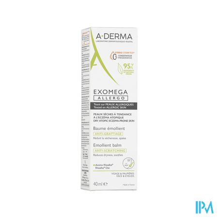 Aderma Exomega Allergo Baume Emollient 40ml