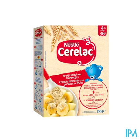 Nestlé Cerelac Céréales Biscuitées Bébé 4+ 250g