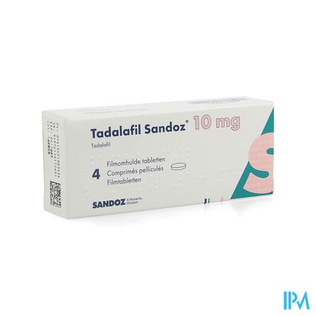 Tadalafil Sandoz 10,0mg Filmomh Tabl 4 X 10,0mg 1