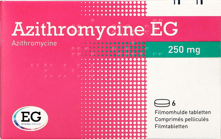 Azithromycine 250 Mg EG Tabl Omhulde  6X250 Mg 2