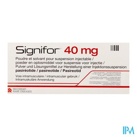 Signifor 40mg Pdr+solv Vr Susp Inj 1fl+voorg.spuit 2