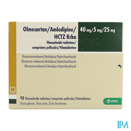 Olmesartan/amlodipine/hctz Krka 40/ 5/25,0 Comp 98 1
