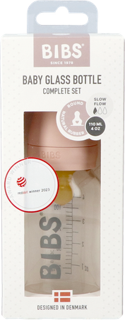 Bibs Zuigfles Glas 110ml Complete Set Blush 1