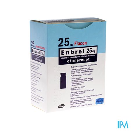 Enbrel 25mg 4 Fl Inj Pdr Opl Inj 4 Voorgev.spuiten