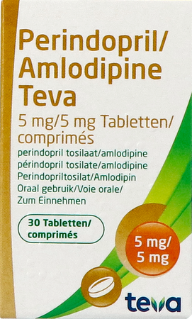 Perindopril Amlodipine Teva 5mg/ 5mg Comp 30 1