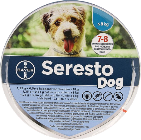 Seresto Dog 1,25g +0,56g Halsband < 8kg 1