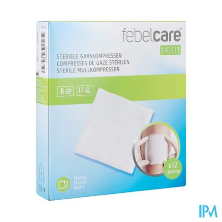 Febelcare Med1 Compresse Gaze Ster. 10x10,0cm 12x1