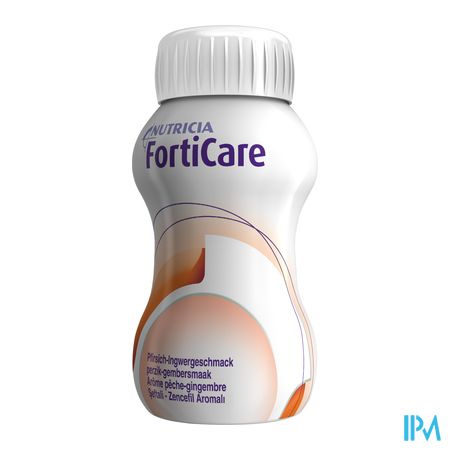 Forticare Drankje Aroma Perzik-Gember Flessen 4x125ml 2