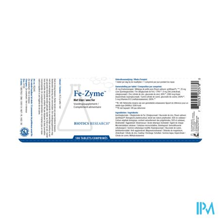 Fe Zyme Biotics Comp 100x25mg 5