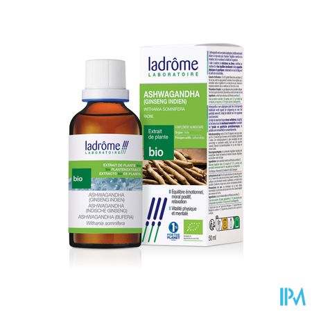 Ladrome Ashwagandha Extrait Plantes Bio 50ml 2