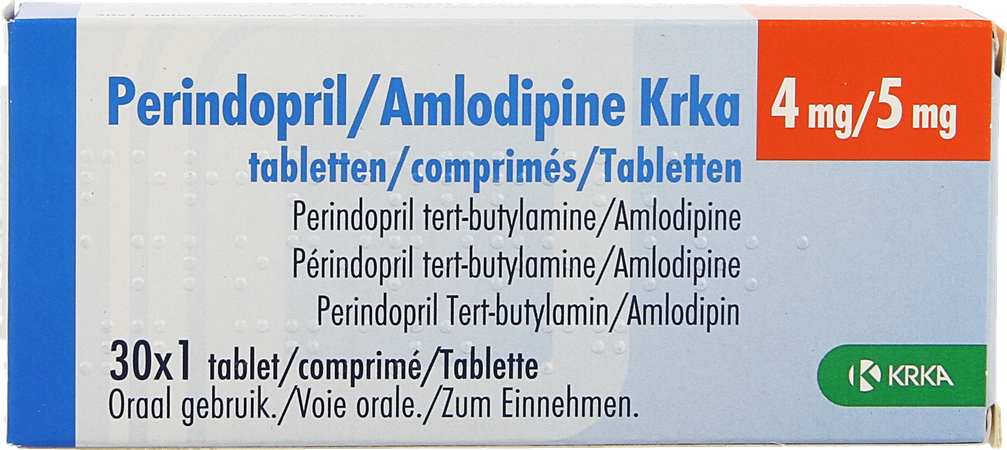Perindopril Amlodipine Krka 4mg/ 5mg Comp 30 1