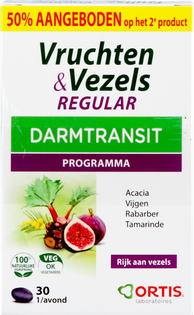 Ortis Vruchten & Vezels Regular Comp 2x30 2e -50% 3