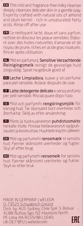Weleda Sensitive Nettoyant Lacte Hydratant 75ml 7