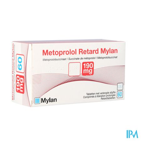 Metoprolol Viatris 190mg Tabl Retard 60