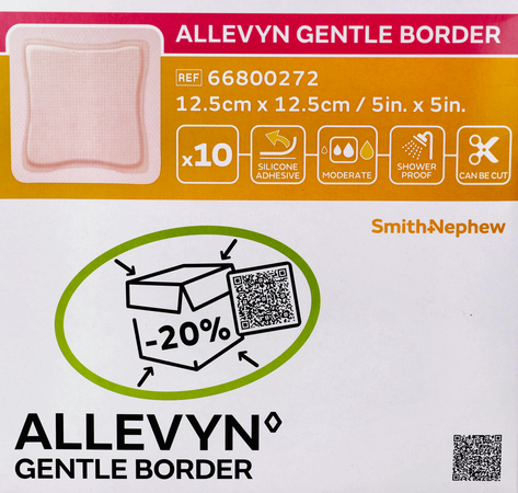 Allevyn Gentle Border Ster 12,5x12,5cm 10 66800272 3