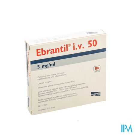 Ebrantil Iv 5 Amp 10ml 50mg