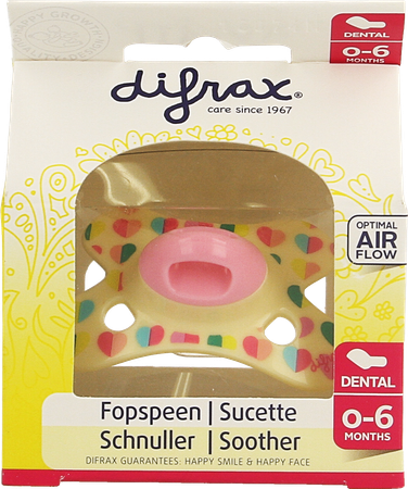 Difrax Fopspeen Sil Mini-dental 0-6m 799 14