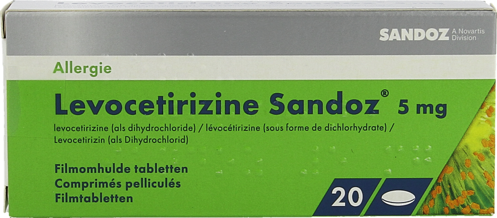 Levocetirizine Sandoz 5mg Comp Enrob. 20 X 5mg 2