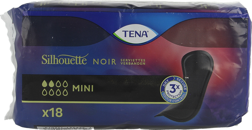 Tena Silhouette Mini Noir Pad 18 1