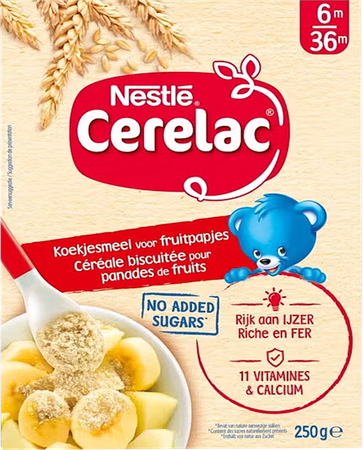 Nestle Cerelac Koekjesmeel Fruitpapjes 250g 1
