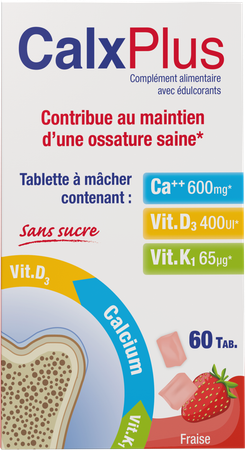 Calxplus Aardbei Kauwtabl 60 2